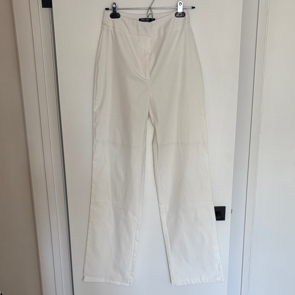 Nasty Gal White Tailored Trousers
